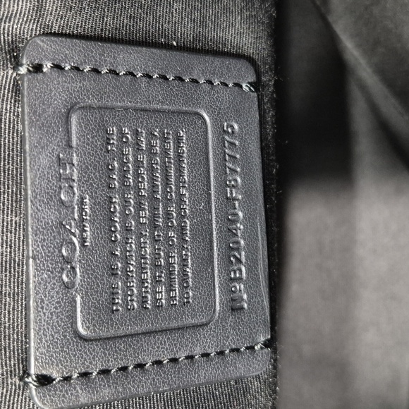 Coach Black Tote Bag with Gold Accents - Picture 6 of 10